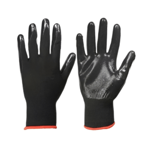 Guantes nylon negro con palma nitrilo